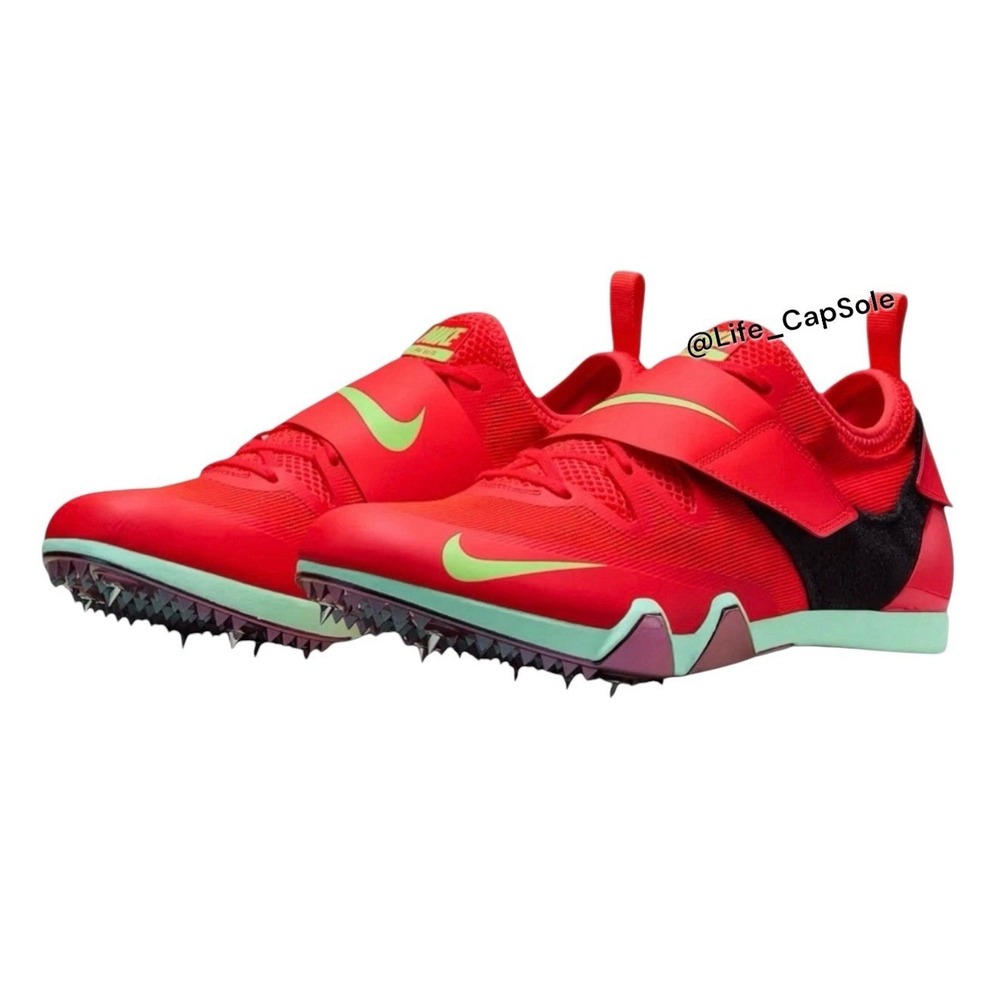 Size 10 Nike Pole Vault Elite Track &‎ Field Jumping Spikes Crimson FZ9649-600